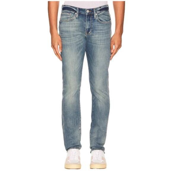 FRAME L'Homme Slim Jeans in Meadowvale Medium Wash Stretch Denim Men's 31 - Picture 1 of 7